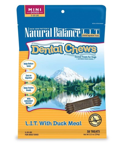 Natural Balance Dental Chews LIT with Duck Meal Formula Mini 12.5oz